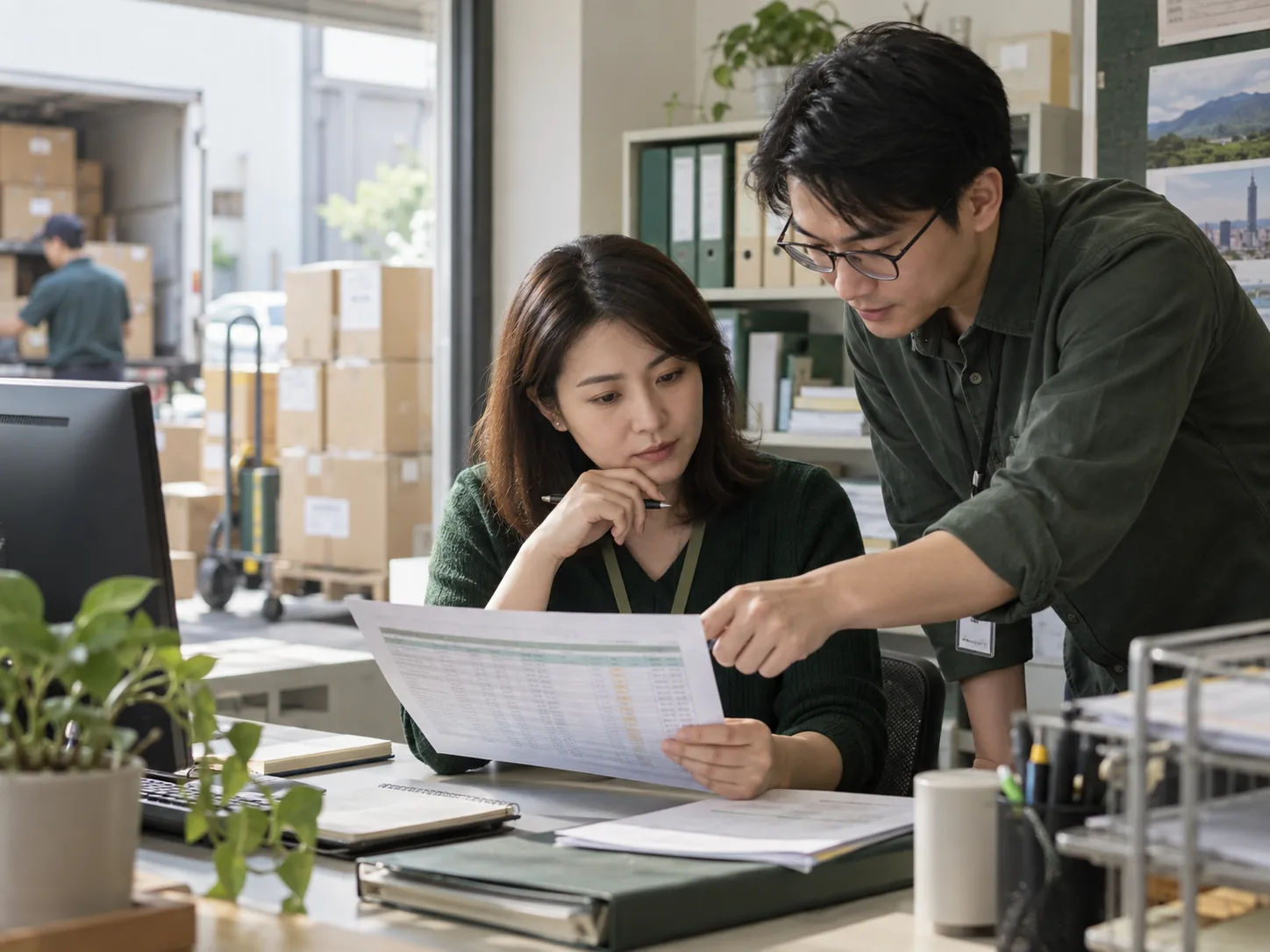點一下更換圖片 企業財務人員整理已交貨但尚未入帳的應收款