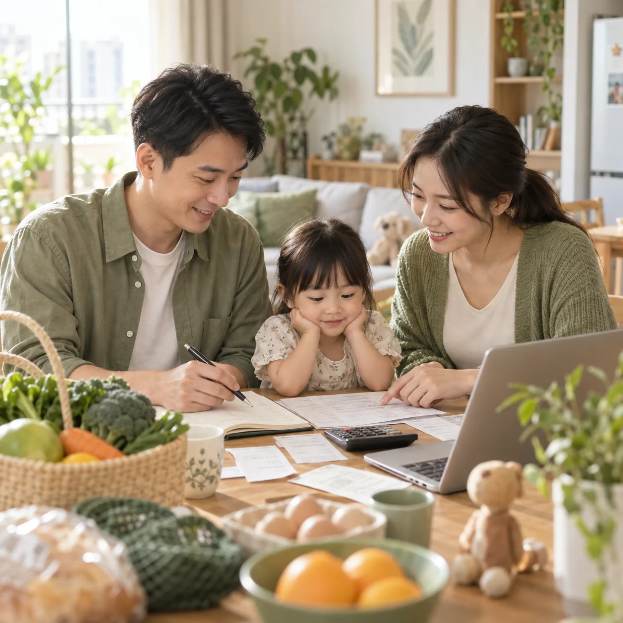家庭共同整理日常與照顧支出