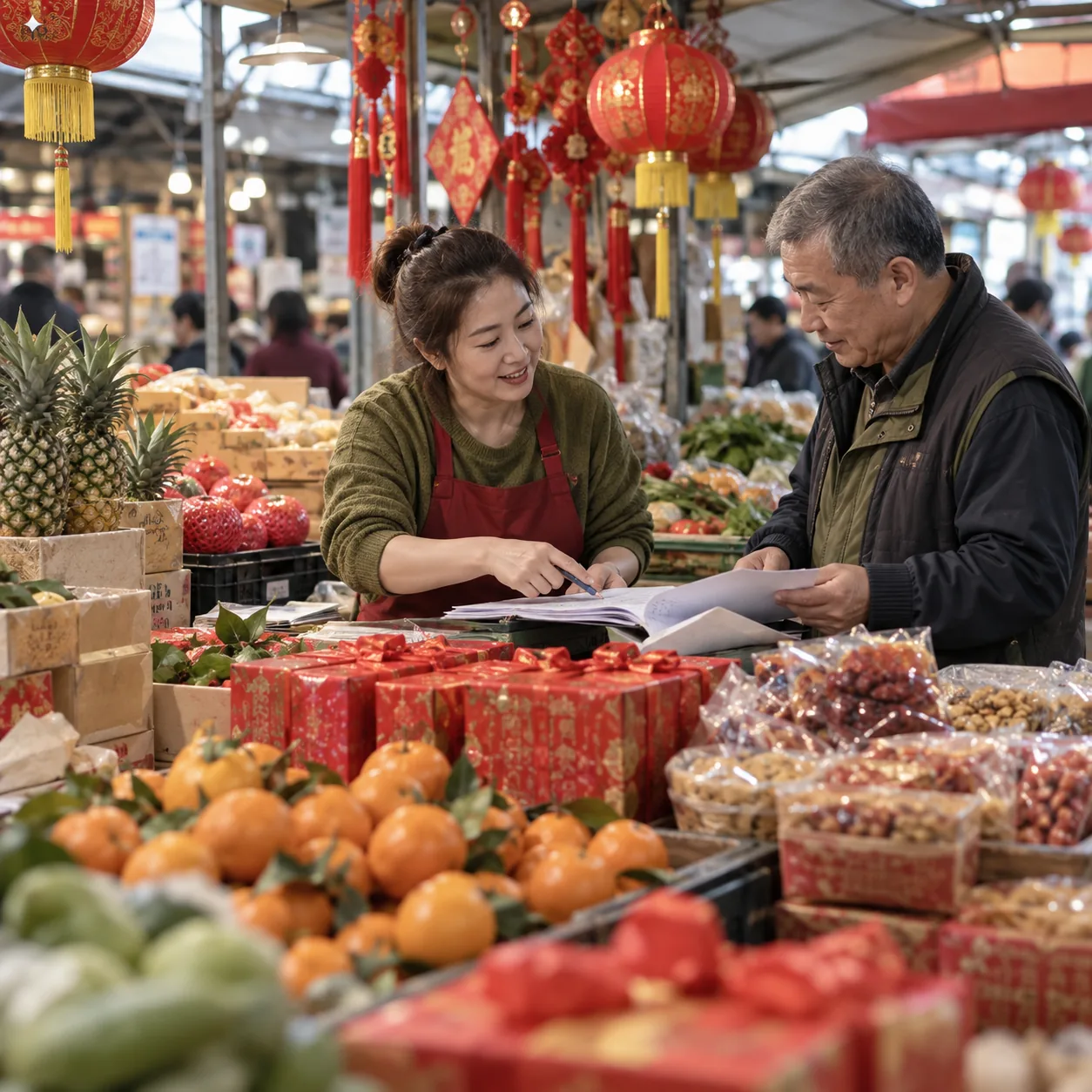 點一下更換圖片 攤商為年節旺季規劃備貨數量